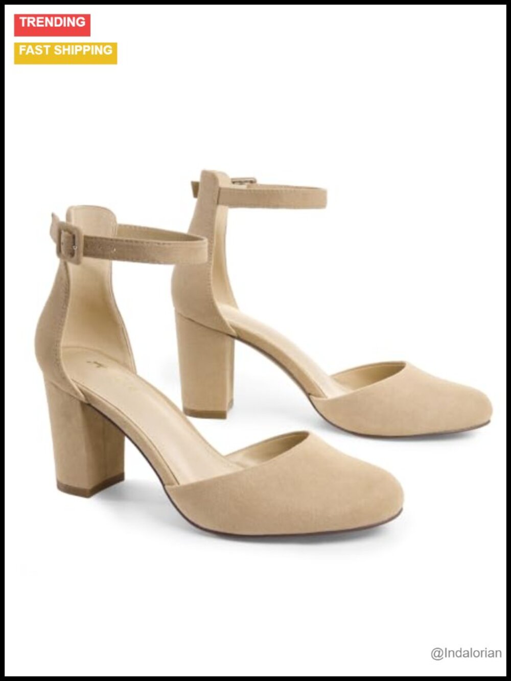 Women's 3 Inch Closed Toe Chunky Block Heels Pumps Ankle Strap